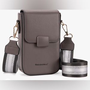 Montana West Small Quilted Cell Phone Purse Chain Crossbody Cellphone Wallet